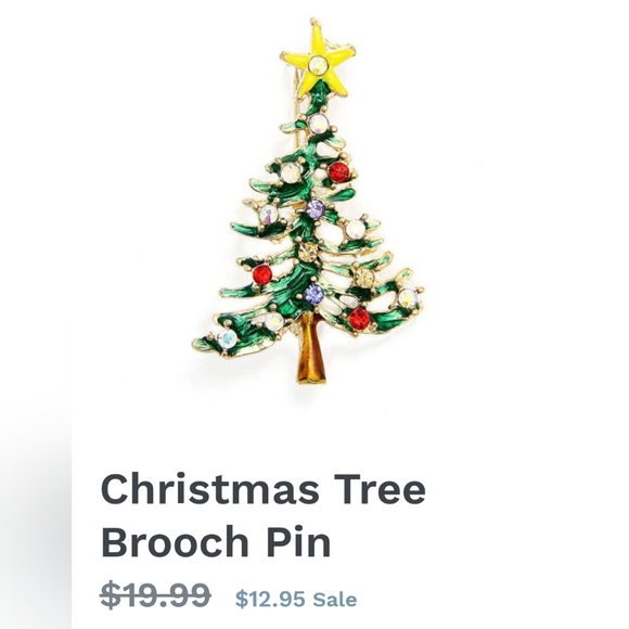 Almost Charlie Brown Christmas Tree Brooch - Picture 2 of 12